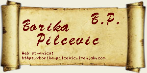 Borika Pilčević vizit kartica